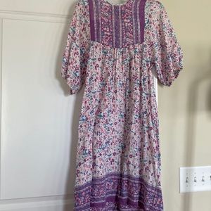 Vintage Indian cotton midi dress